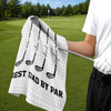 Custom Golf Towel - Personalized Father's Day Birthday Golf Gifts For Dad, Grandpa - Swing, Smile, Repeat