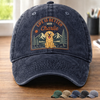 Custom Vintage Washed Denim Baseball Cap - Personalized Father's Day Gifts For Dog Lovers, Dog Dad And Mom - Dog Walks, Mountain Talks