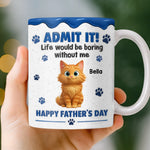 Custom 3D Inflated Effect Printed Mug - Personalized Father's Day Birthday Gifts For Cat Lovers, Dad - Fueled By Pet Love