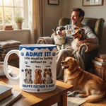 Custom 3D Inflated Effect Printed Mug - Personalized Father's Day Birthday Gifts For Cat Lovers, Dad - Fueled By Pet Love