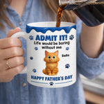 Custom 3D Inflated Effect Printed Mug - Personalized Father's Day Birthday Gifts For Cat Lovers, Dad - Fueled By Pet Love