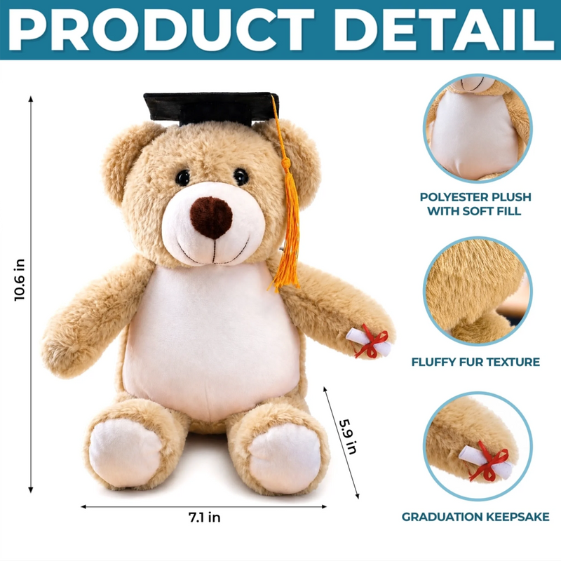 Custom Graduation Plush Bear - Personalized Graduation Gifts For Him, Her - Carry Love Into The Next Chapter