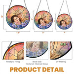 Custom Photo Stained Glass Window Hanging Suncatcher - Personalized Mother's Day Father's Day Gifts For Family - Mom And Dad Are My Superpower