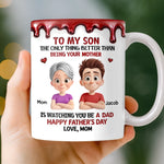 Custom 3D Inflated Effect Printed Mug - Personalized Father's Day Gifts For Son, Dad - Raised A Great Dad