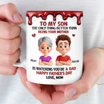 Custom 3D Inflated Effect Printed Mug - Personalized Father's Day Gifts For Son, Dad - Raised A Great Dad