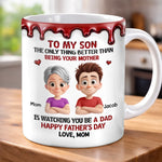 Custom 3D Inflated Effect Printed Mug - Personalized Father's Day Gifts For Son, Dad - Raised A Great Dad