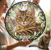 Custom Photo Forever In My Heart, Dear Friend - Memorial Personalized Custom Stained Glass Window Hanging Suncatcher - Sympathy Gift For Pet Owners, Pet Lovers