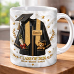 Custom 3D Inflated Effect Printed Mug - Personalized Graduation Gifts For Graduates - Sip, Dream, Achieve