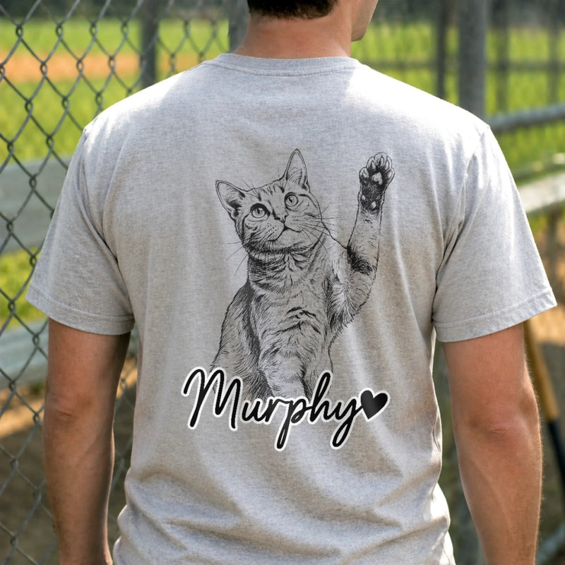 Custom Photo Unisex T-shirt - Personalized Father's Day Birthday Gifts For Dog Cat Lovers, Dog Dad And Mom, Cat Owners - Fur Real Besties