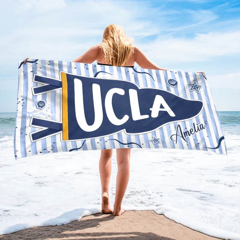 Custom Beach Towel - Personalized Summer Vacation And Travel, Graduation Gifts For Best Friends, Family - Straight Outta Graduation Season