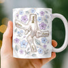 Custom 3D Inflated Effect Printed Mug - Personalized Birthday Gifts For Mom, Grandma - Tiny Hands, Big Heart