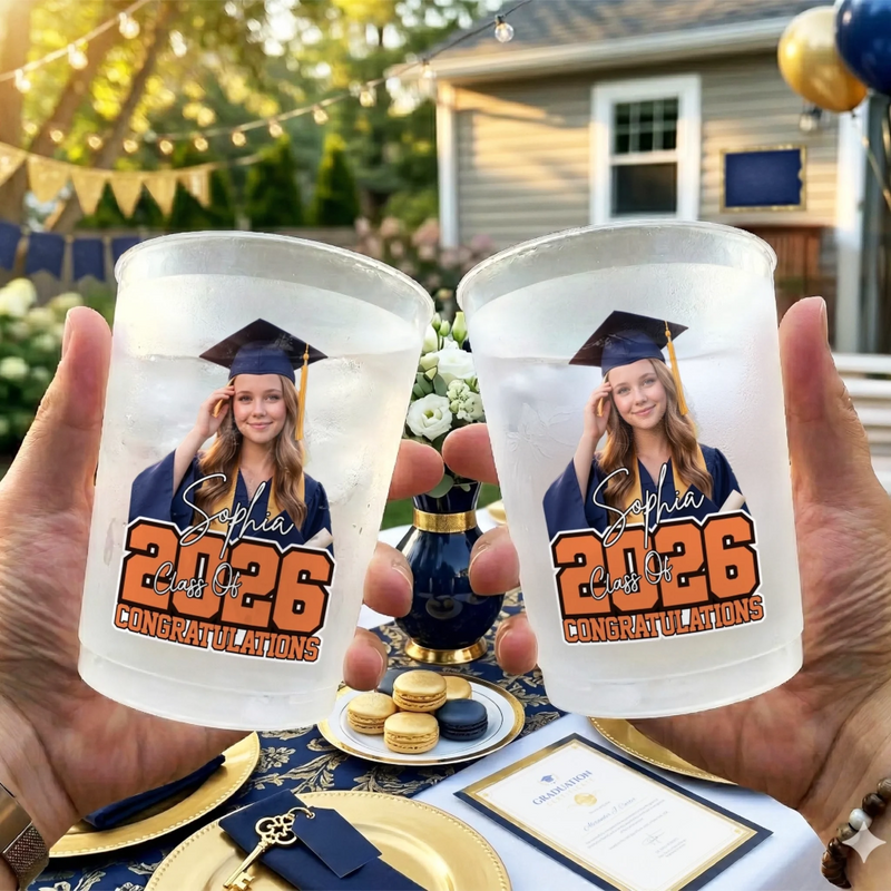 Custom Photo Graduation Cups - Personalized Graduation Gifts For Him, Her - The Journey Was Worth It
