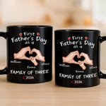 Custom Black Mug - Personalized Father's Day, Baby Shower, Gender Reveal Gifts For New Dads, Dad - New Adventures Begin With Us