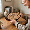 Custom Wooden Clock - Personalized Father's Day Birthday Gifts For Dad, Grandpa - Dad Is Forever My Hero