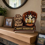 Custom 2-Layered Wooden Plaque - Personalized Father's Day Gifts For Dad, Grandpa, Baseball Lovers - Legends Raise Champions