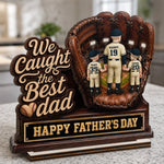 Custom 2-Layered Wooden Plaque - Personalized Father's Day Gifts For Dad, Grandpa, Baseball Lovers - Legends Raise Champions