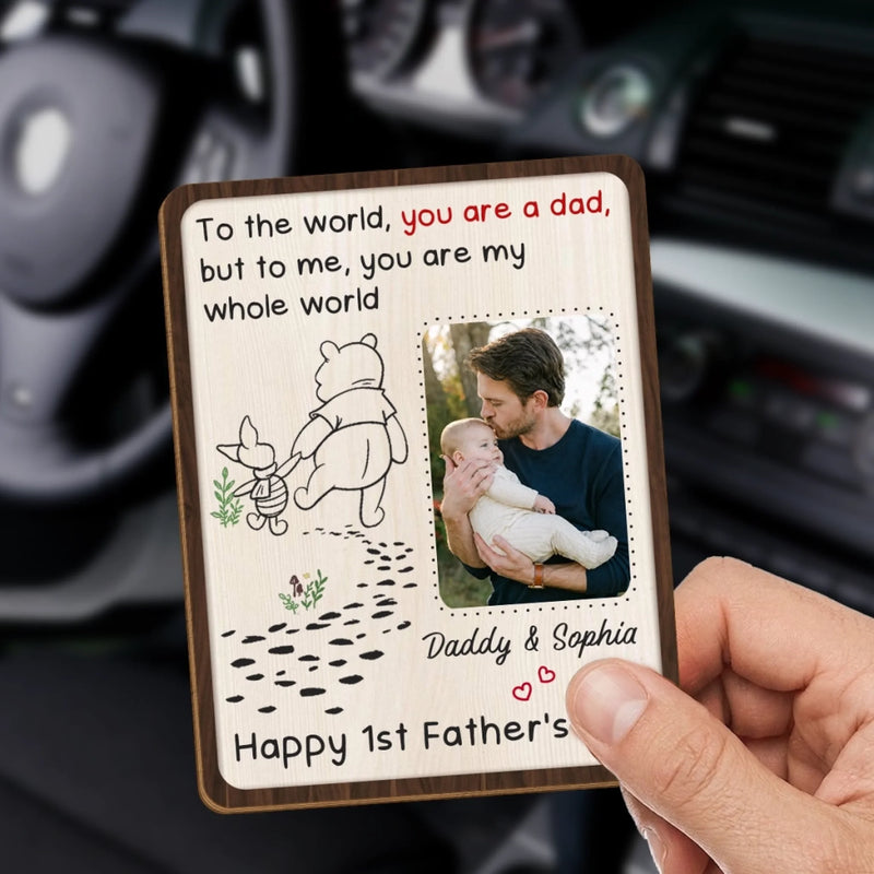 Custom Photo Car Visor Clip - Personalized Father's Day, Baby Shower, Gender Reveal Gifts For New Dads, New Grandpas - Every Drive, Every Memory