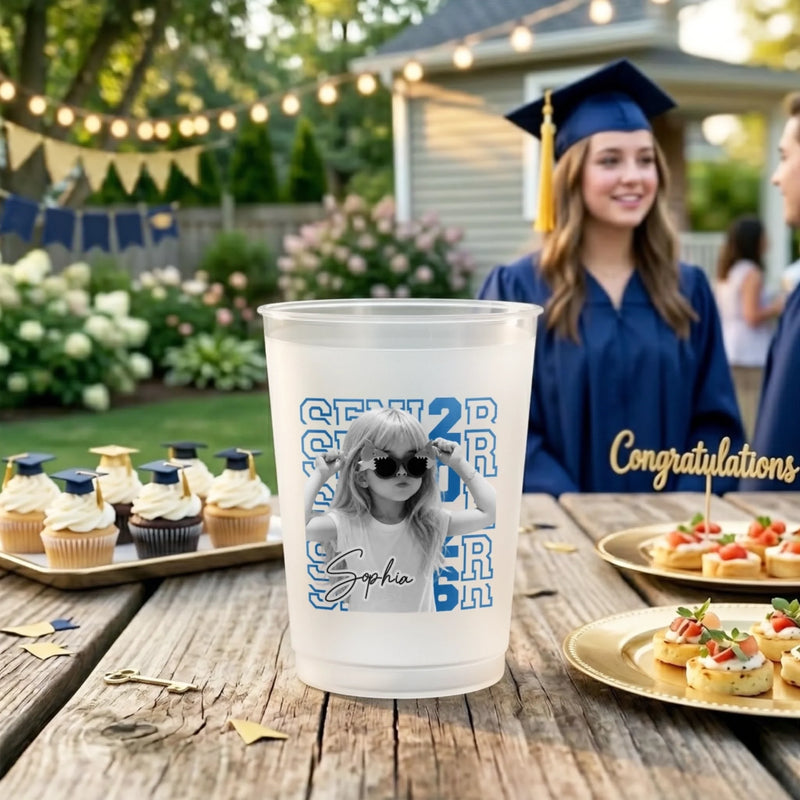 Custom Photo Graduation Cups - Personalized Graduation Gifts For Him, Her - Little Legend, Big Milestone