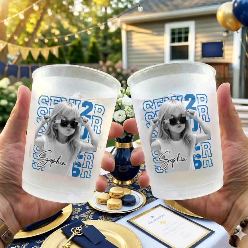 Custom Photo Graduation Cups - Personalized Graduation Gifts For Him, Her - Little Legend, Big Milestone