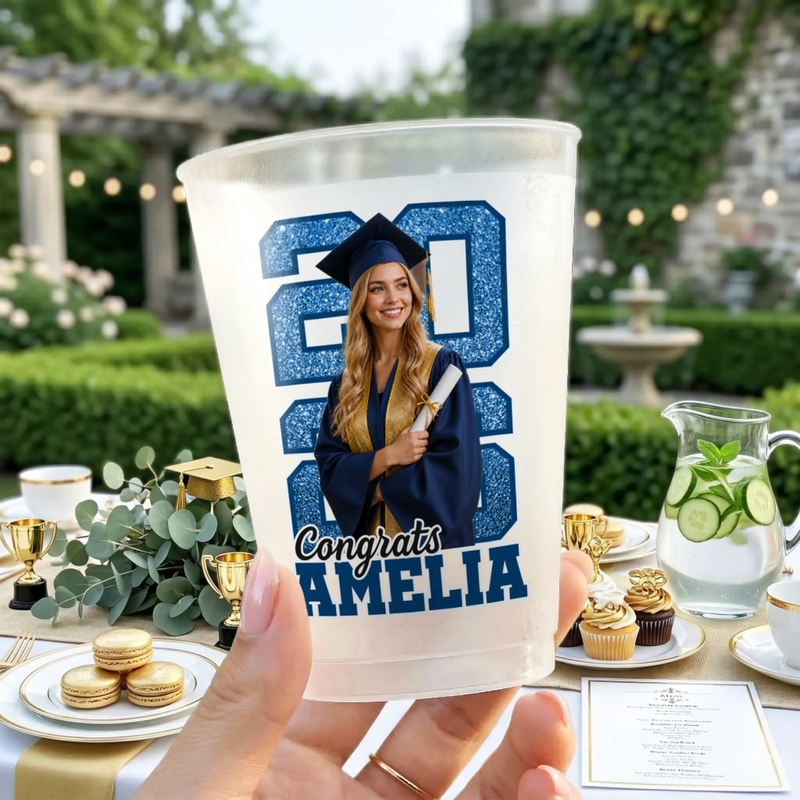 Custom Photo Graduation Cups - Personalized Graduation Gifts For Him, Her - Big Dreams, Bigger Moment