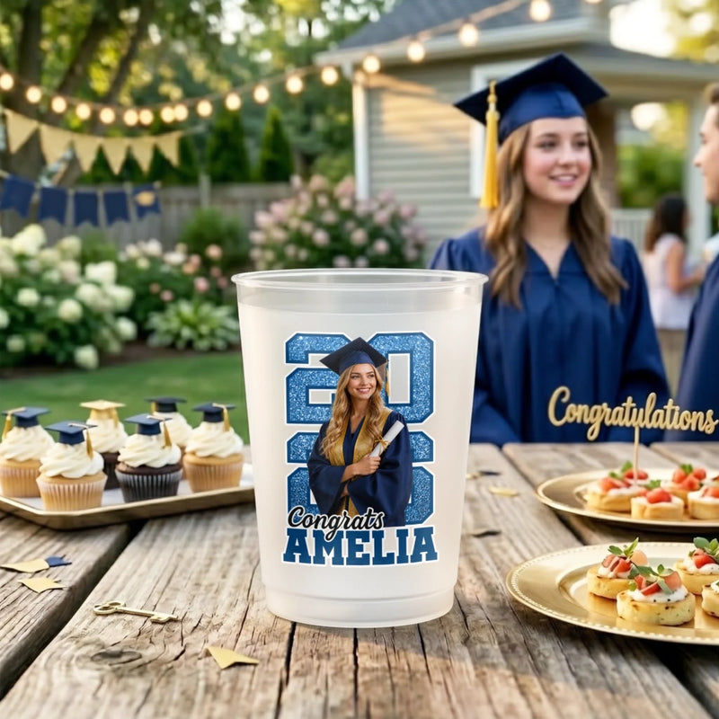 Custom Photo Graduation Cups - Personalized Graduation Gifts For Him, Her - Big Dreams, Bigger Moment