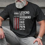 Custom T-shirt, Hoodie - Personalized America 250th Anniversary Father's Day Gifts For Husband, Dad, Grandpa - Stars Stripes And Legacy