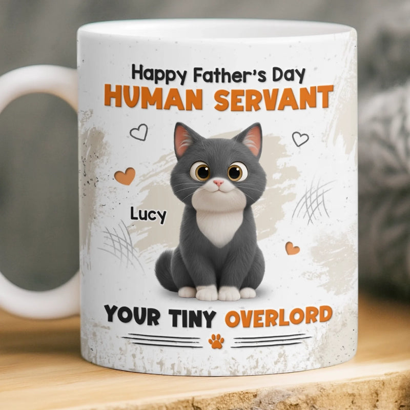 Custom Mug - Personalized Father's Day Gifts For Cat Lovers, Cat Mom And Dad - The Cat Runs This House
