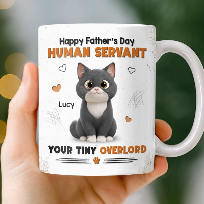 Custom Mug - Personalized Father's Day Gifts For Cat Lovers, Cat Mom And Dad - The Cat Runs This House