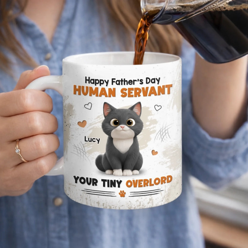Custom Mug - Personalized Father's Day Gifts For Cat Lovers, Cat Mom And Dad - The Cat Runs This House