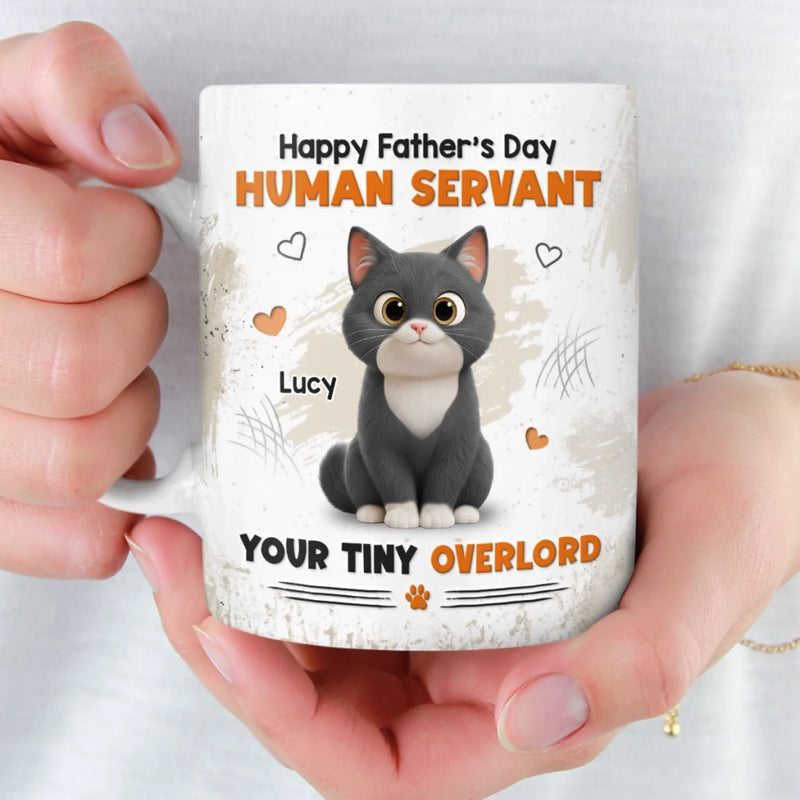 Custom Mug - Personalized Father's Day Gifts For Cat Lovers, Cat Mom And Dad - The Cat Runs This House