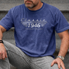Custom Washed Cotton T-shirt - Personalized Father's Day Birthday Gifts For Dad, Grandpa, Family, Yourself - Forever Lucky To Have Dad