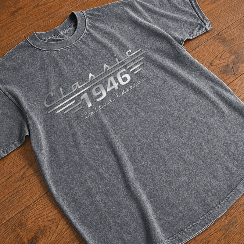 Custom Washed Cotton T-shirt - Personalized Father's Day Birthday Gifts For Dad, Grandpa, Family, Yourself - Forever Lucky To Have Dad
