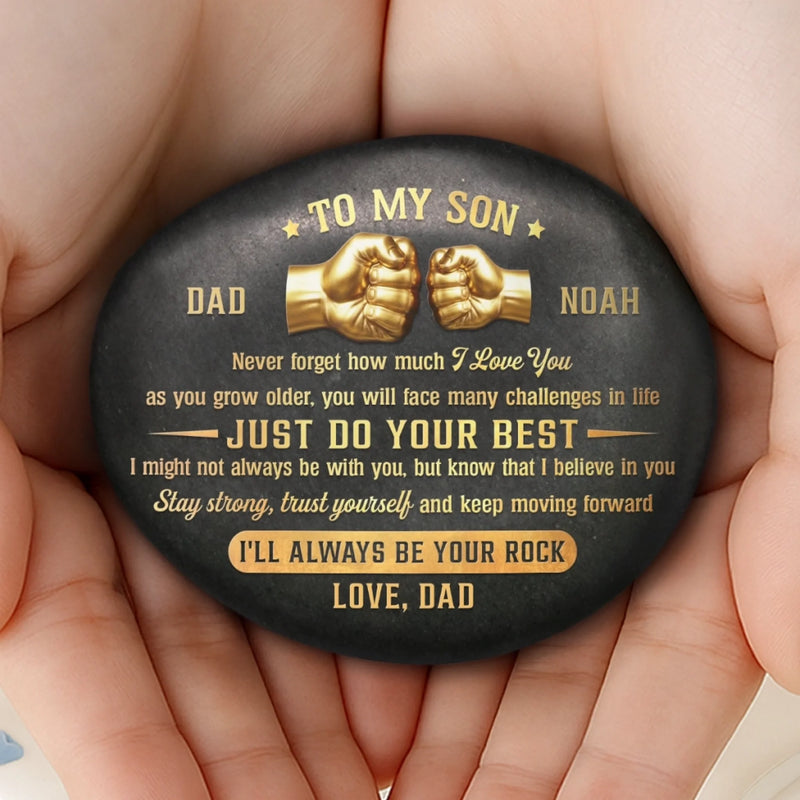 Custom Printed Rock - Personalized Birthday Gifts For Son - Loved Beyond Words