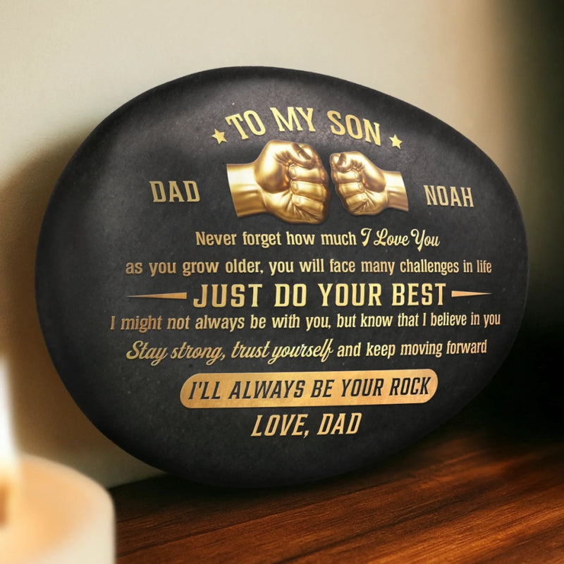 Custom Printed Rock - Personalized Birthday Gifts For Son - Loved Beyond Words