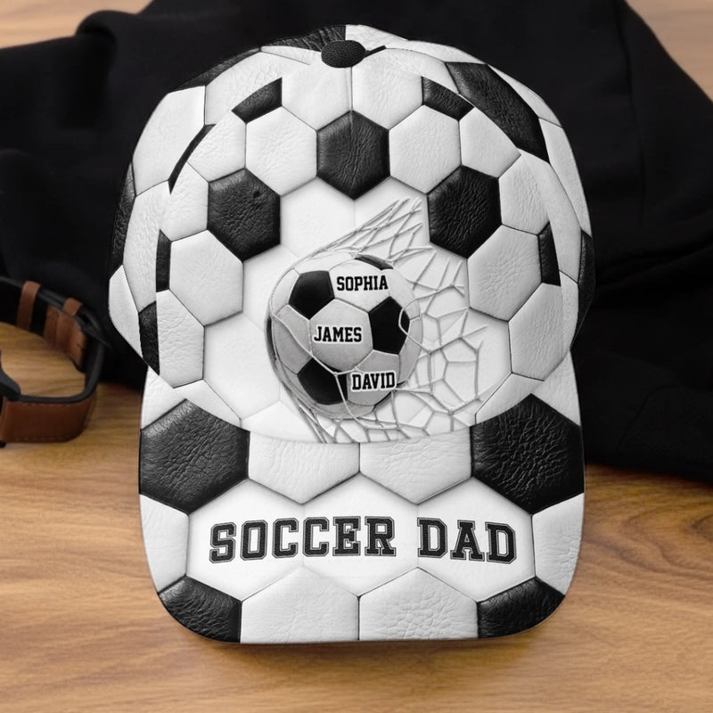 Custom LA 2026 Soccer Dad Cap - Personalized Father's Day Birthday Gifts For Dad, Grandpa, Soccer Lovers, Sports Fans - Kick Goals Make Memories