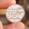 Custom Pocket Hug - Personalized Best Friend Birthday Gifts For Women, Besties, Sisters, BFF - Rain Or Shine, Sister Time