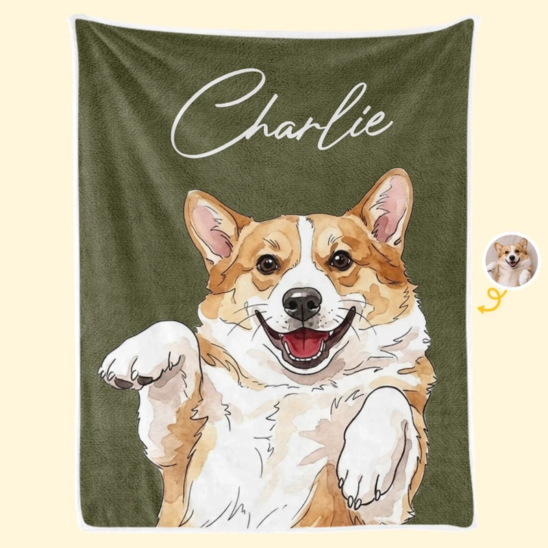 Custom Photo Blanket - Personalized Birthday Gifts For Dog Cat Lovers, Dog Dad And Mom, Cat Owners - Happiness With Tiny Paws Attached