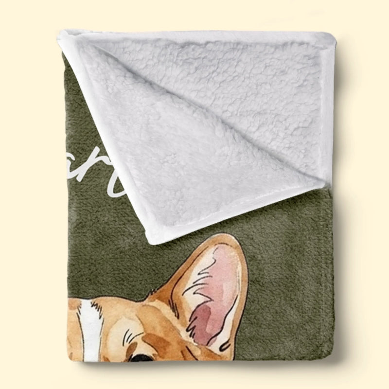 Custom Photo Blanket - Personalized Birthday Gifts For Dog Cat Lovers, Dog Dad And Mom, Cat Owners - Happiness With Tiny Paws Attached