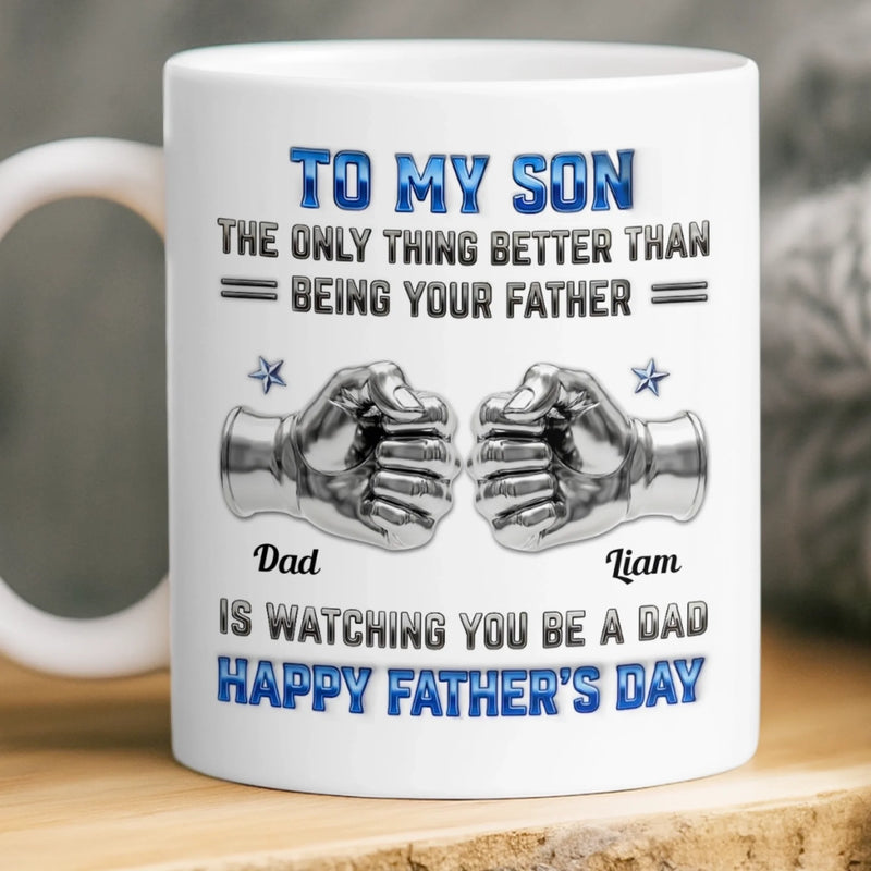 Custom 3D Inflated Effect Printed Mug - Personalized Father's Day Birthday Gifts For Son - Built A Legacy