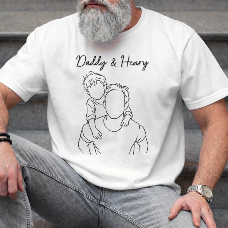 Custom Photo T-shirt, Hoodie - Personalized Father's Day, Baby Shower, Gender Reveal Gifts For New Moms, New Dads, New Parents - Hello Tiny Best Friend