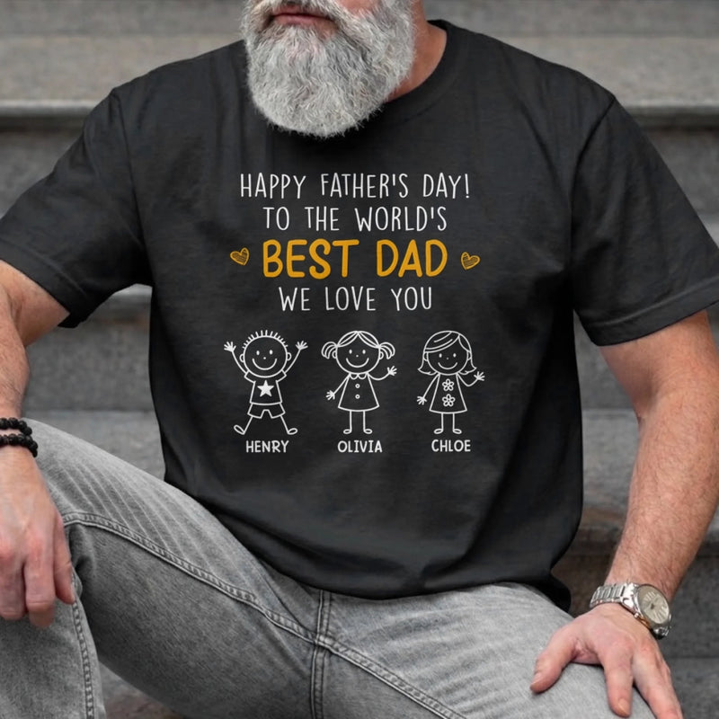 Custom T-shirt, Hoodie - Personalized Father's Day Birthday Gifts For Dad, Grandpa - Best  Dad Of The World