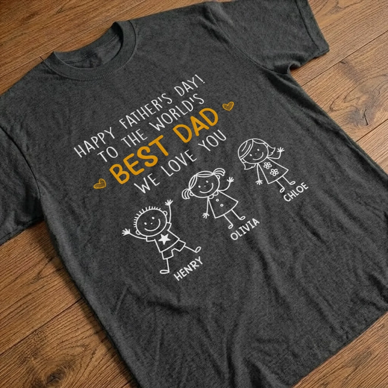 Custom T-shirt, Hoodie - Personalized Father's Day Birthday Gifts For Dad, Grandpa - Best  Dad Of The World