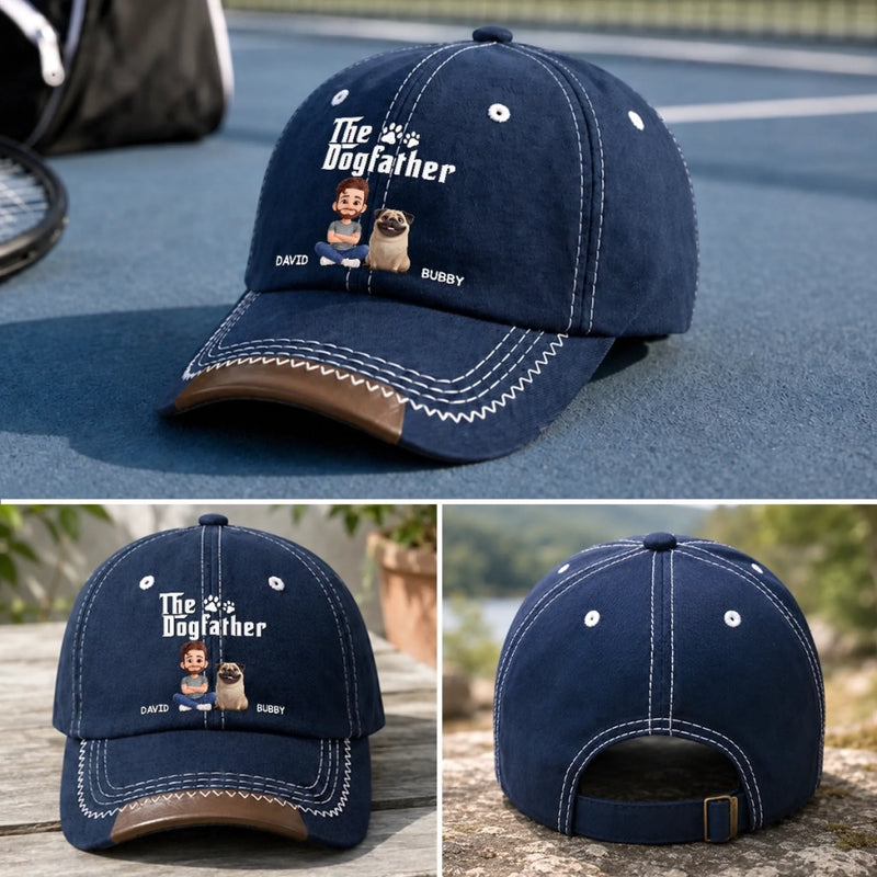 Custom Vintage Soft Baseball Cap - Personalized Father's Day Birthday Gifts For Dog Cat Lovers, Dog Dad And Mom, Cat Owners - Life Is Better With Paws