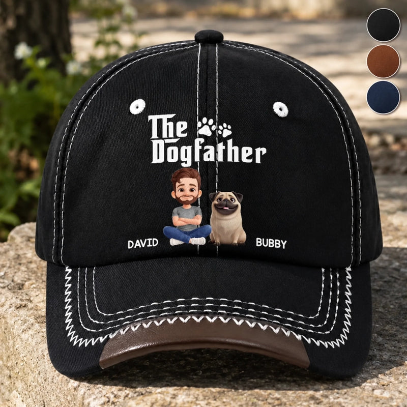 Custom Vintage Soft Baseball Cap - Personalized Father's Day Birthday Gifts For Dog Cat Lovers, Dog Dad And Mom, Cat Owners - Life Is Better With Paws