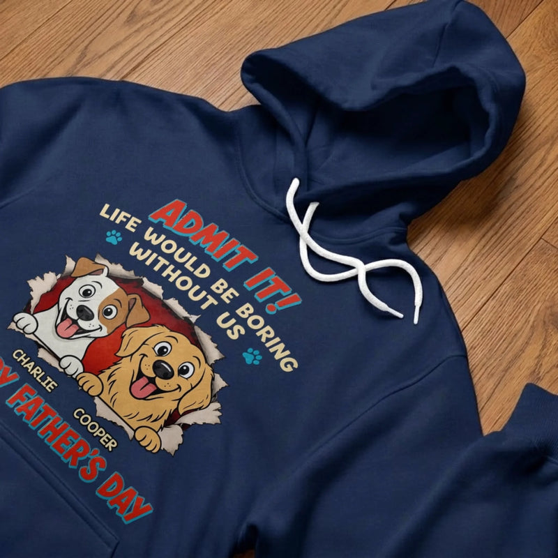 Custom Unisex T-shirt, Hoodie - Personalized Father's Day Birthday Gifts For Dog Lovers, Dog Dad - Best Dog Dad In The Pack