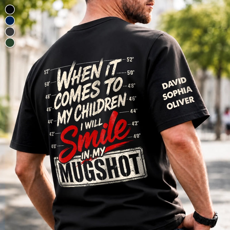 Custom Back Printed Shirt - Personalized Father's Day Birthday Gifts For Dad, Grandpa - Dad’s Love Lasts Forever