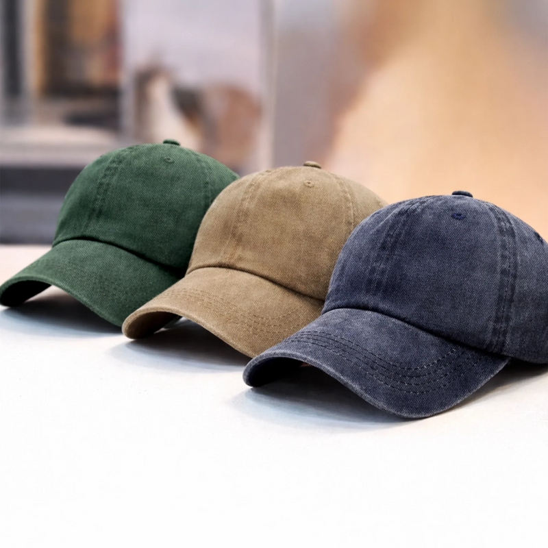 Custom Photo Vintage Washed Denim Baseball Cap - Personalized Mother's Day, Father's Day Gifts For Mom, Grandma, Dad, Grandpa - Together We Have It All