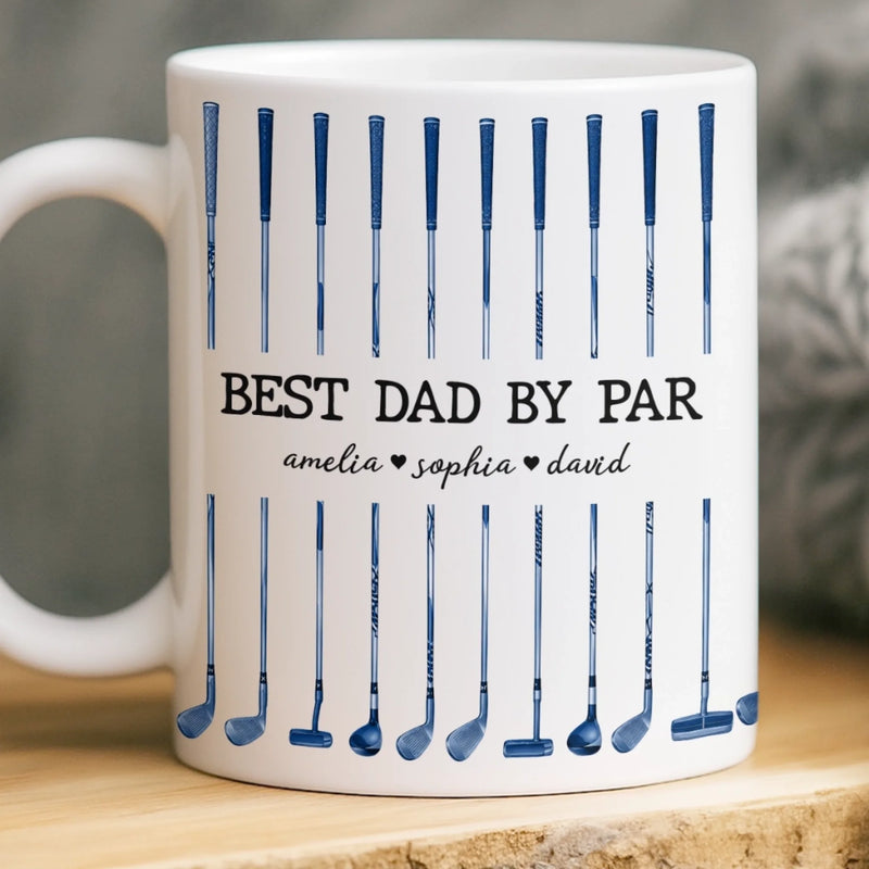 Custom Mug - Personalized Father's Day Birthday Golf Gifts For Dad, Grandpa - Golf More Worry Less