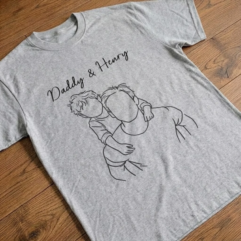 Custom Photo T-shirt, Hoodie - Personalized Father's Day, Baby Shower, Gender Reveal Gifts For New Moms, New Dads, New Parents - Hello Tiny Best Friend