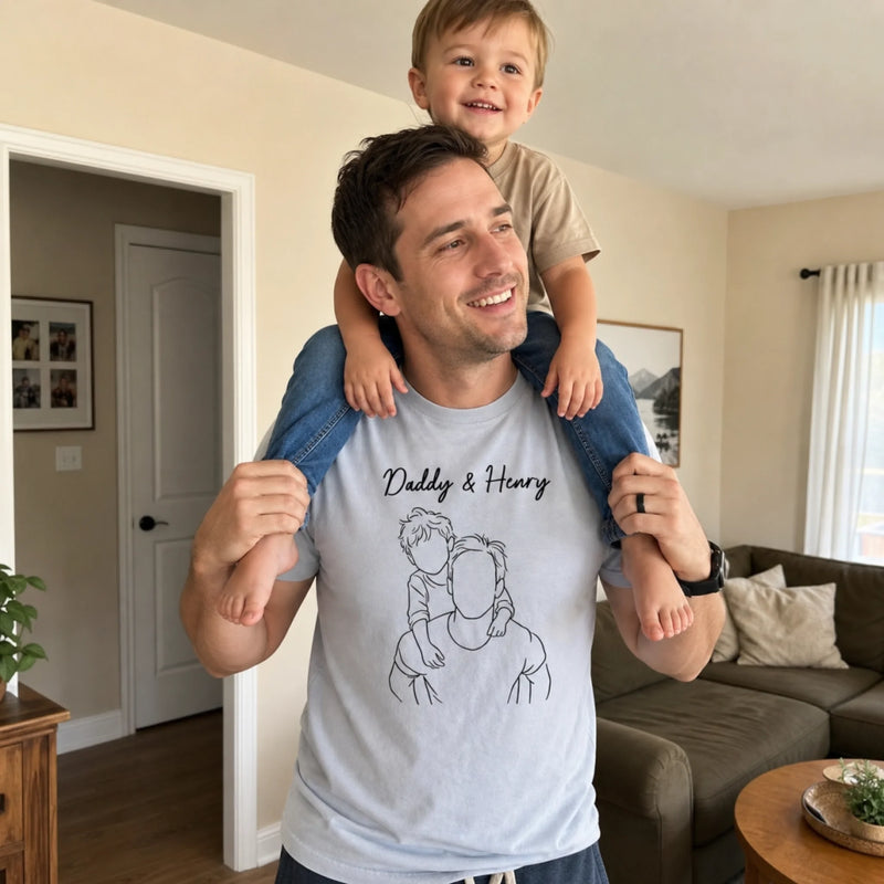 Custom Photo T-shirt, Hoodie - Personalized Father's Day, Baby Shower, Gender Reveal Gifts For New Moms, New Dads, New Parents - Hello Tiny Best Friend